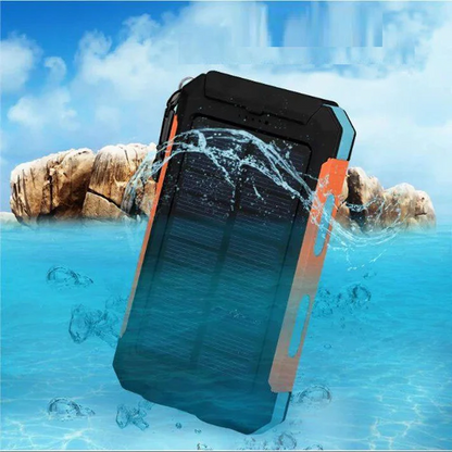 Slim Waterproof Portable Solar Charger with LED Lights