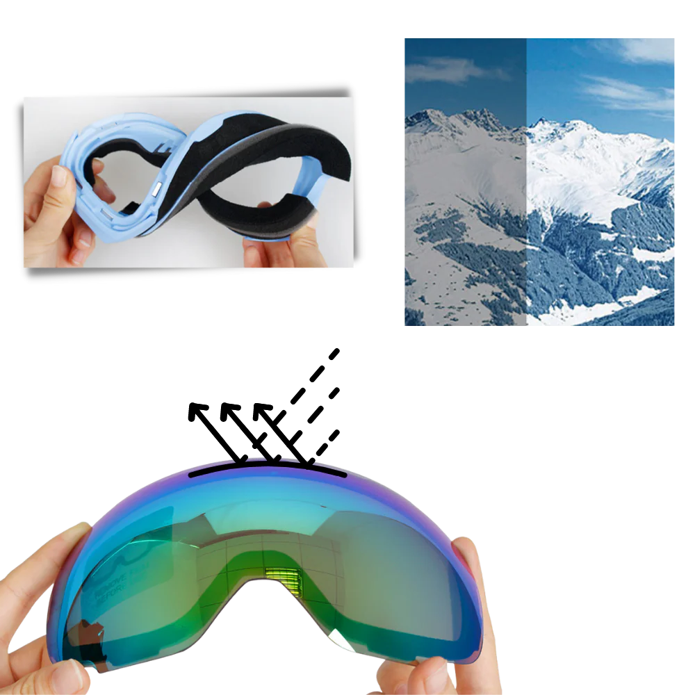 Winter Ski Goggles with Lens Pack