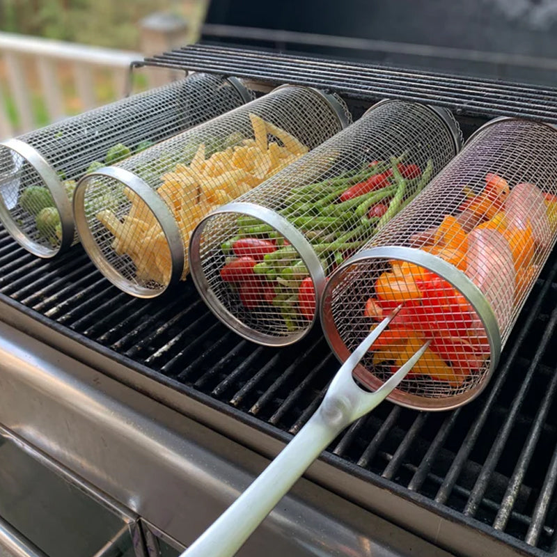 Metal Outdoor Barbecue Grill Basket - Pexav