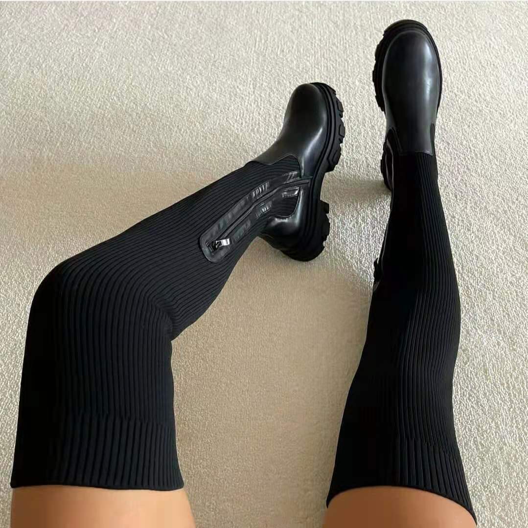 Tall Knee High Heel Boots - Luna - Pexav