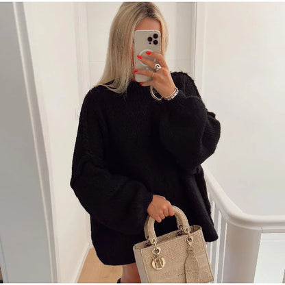 Large Cozy Womens Knit Sweater - Pexav