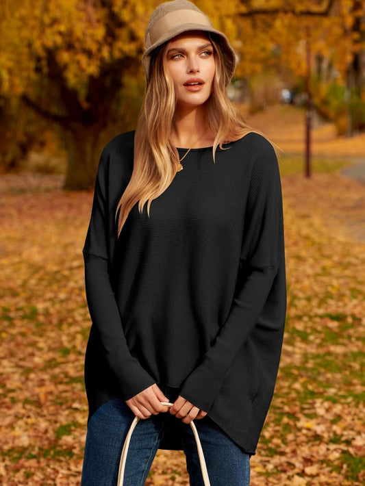 Comfortable Women's Crew Neck Sweater - Pexav