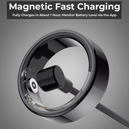 Sleek Metal Fitness Tracker Ring