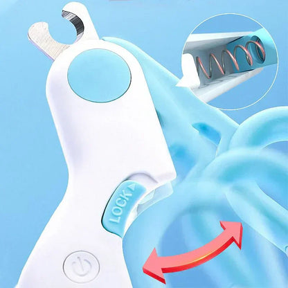 Pet Nail Clipper with LED Lighting - GlowTrim-Blue-Nora Luxe