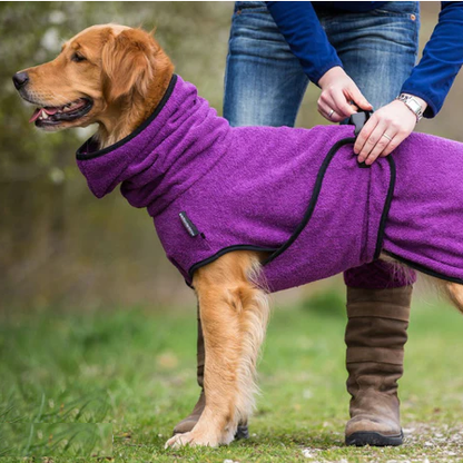Quick Dry Pet Drying Coat with Adjustable Strap
