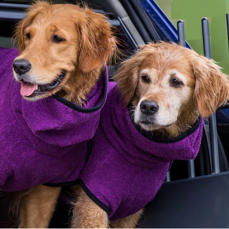 Quick Dry Pet Drying Coat with Adjustable Strap