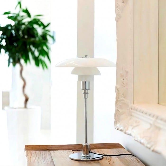 Stainless Steel Multilayer Glass Table Lamp Modern Design