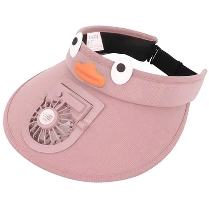 Childrens Summer Shade Cap with Built-in Fan