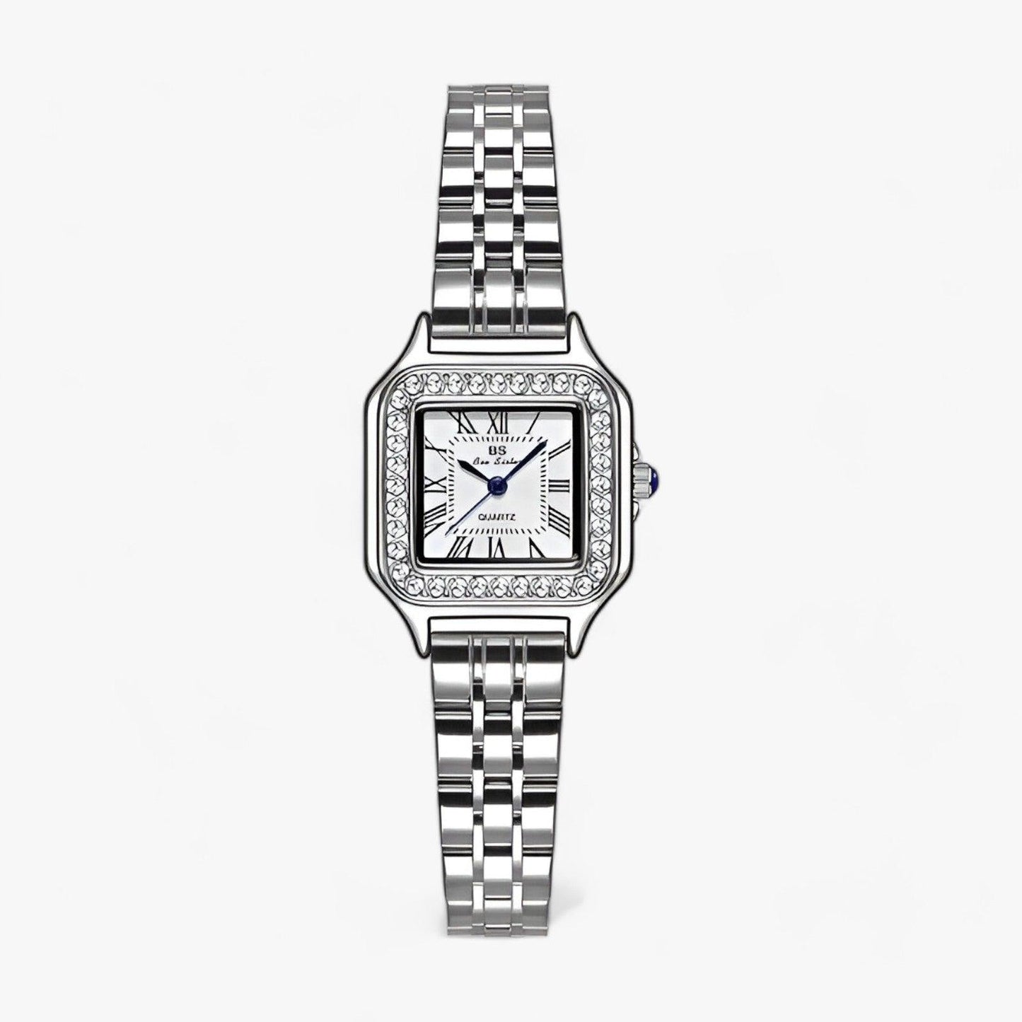 Simple Silver Metal Quartz Watch Classic Design