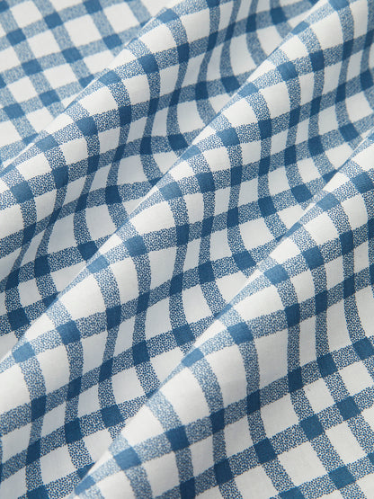 Checks Floral Mesh Dress