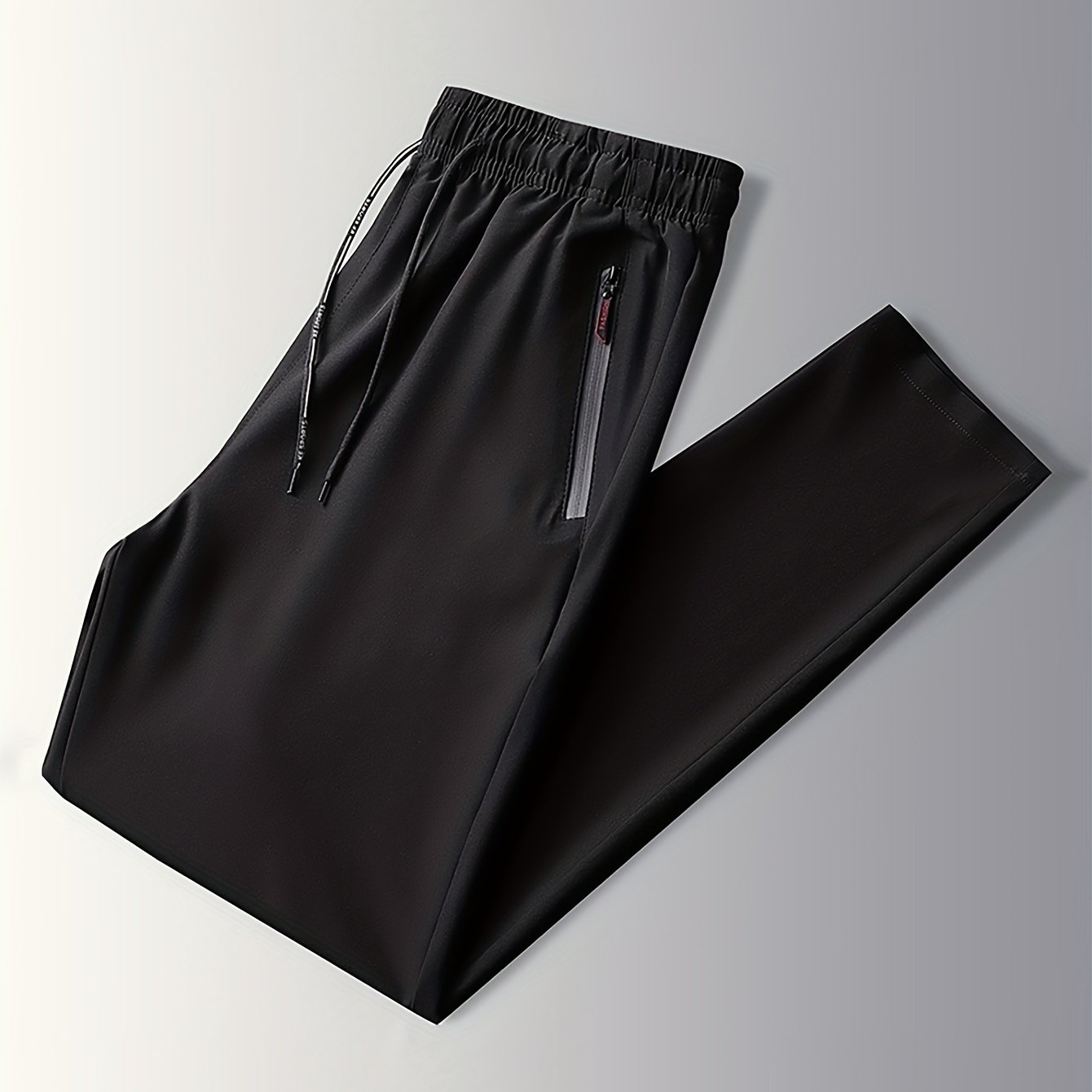 Plain Jogging Trousers with Zip Details - Milan-Black-XS-Nora Luxe