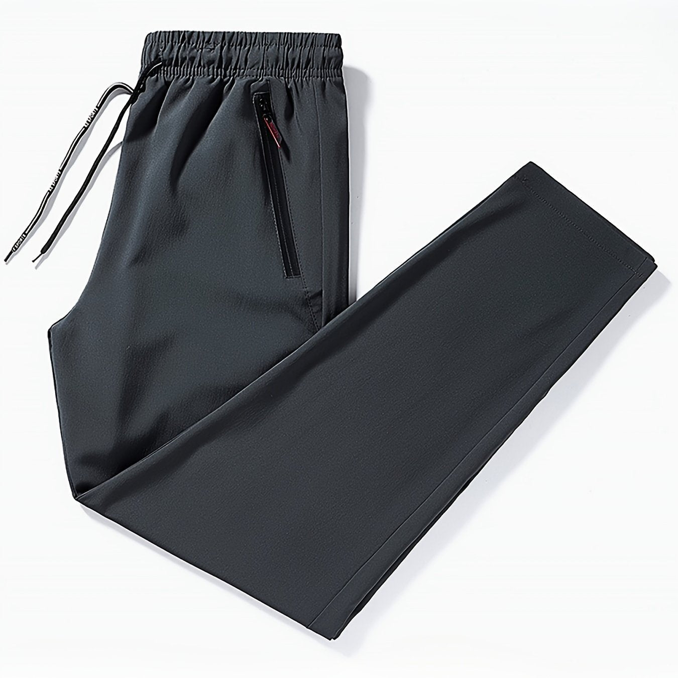 Plain Jogging Trousers with Zip Details - Milan-Dark Gray-XS-Nora Luxe