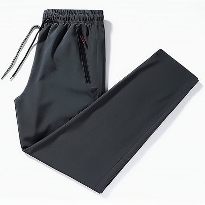 Plain Jogging Trousers with Zip Details - Milan-Dark Gray-XS-Nora Luxe