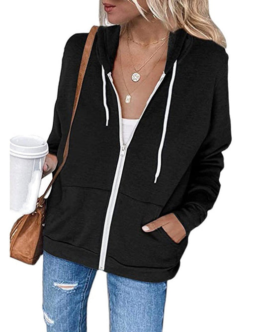 Classic Women's Coat with Pockets - Emma - Pexav