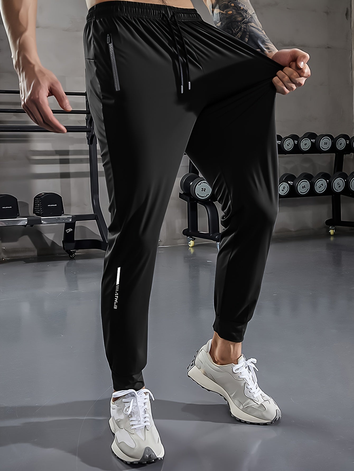 Plain Men's Sports Trousers with Pockets - Niels-Black Style 1-2XS-Nora Luxe