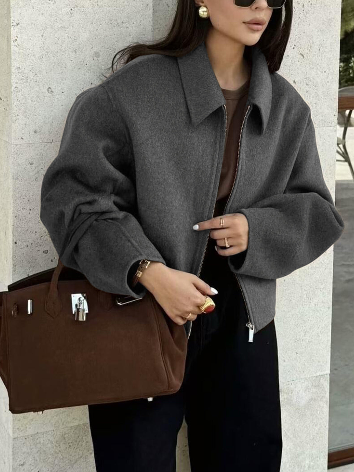 Classic Textured Blazer Jacket
