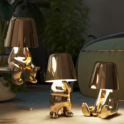 Playful Dimmable Table Lamp - LumoPals-Gold-Dreaming-Nora Luxe