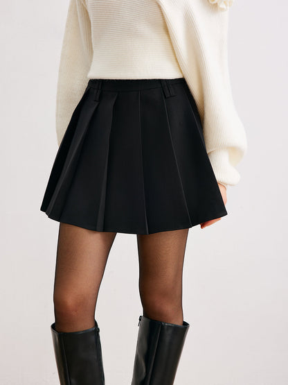 Short Folded Waist Mini Skirt