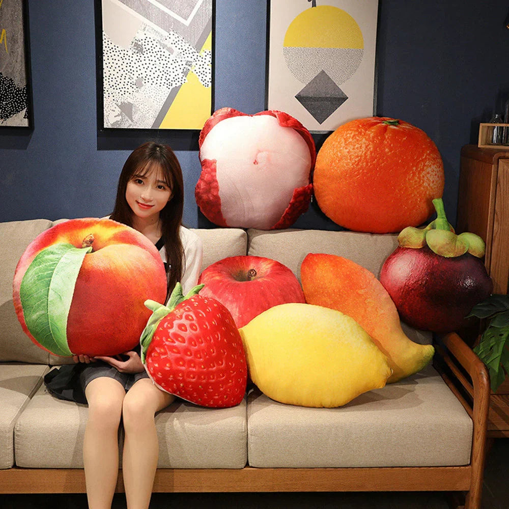 Plush Fruit Cushion - CuddleFruit-Apple-Nora Luxe