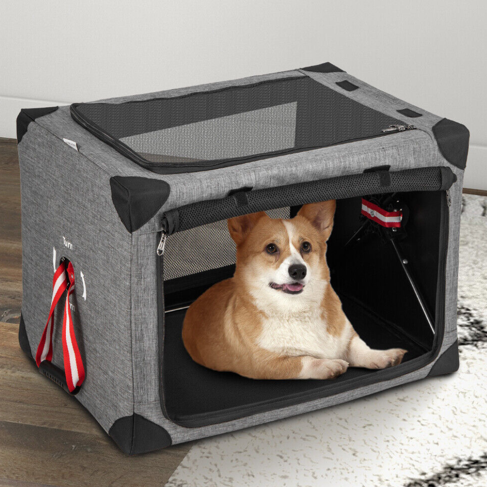 Strong Folding Extra Large Pet Carrier Crate - Pexav