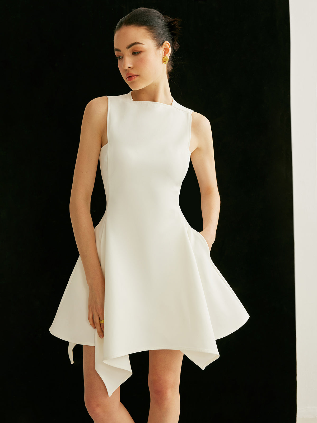 Casual Side Pockets Shift Dress - Pexav