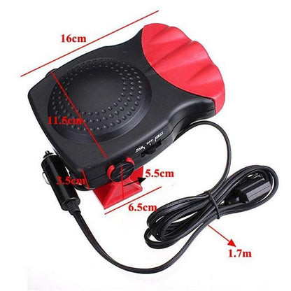 Compact Car Heater Fan - 12V Auto Defroster Kit