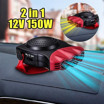 Compact Car Heater Fan - 12V Auto Defroster Kit