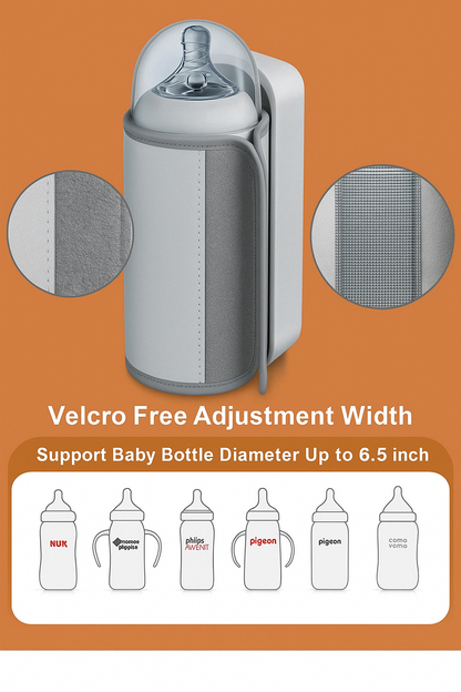 Portable Baby Bottle Warmer with Temperature Control - WarmEase-Nora Luxe