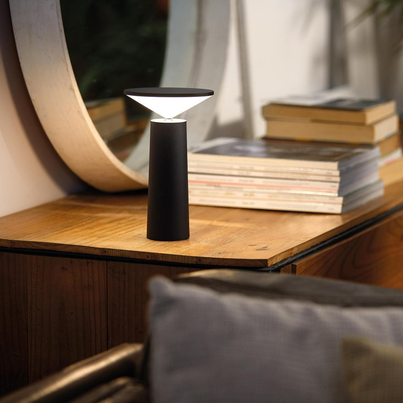 Portable Dimmable Table Lamp - LumoFlex-Black-Nora Luxe