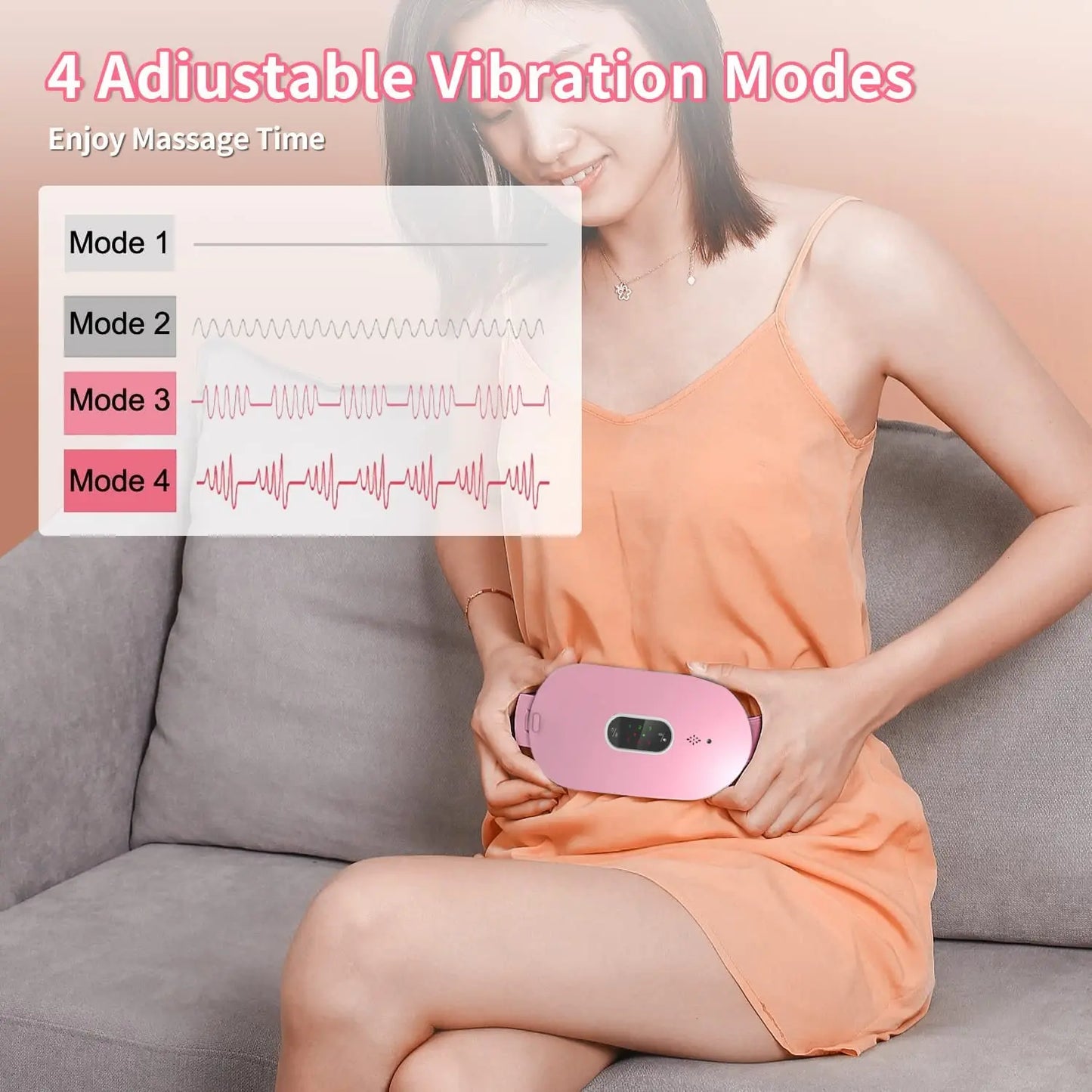 Portable Electric Massage and Heating Cushion - Womon-Pink-Nora Luxe