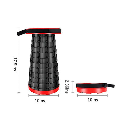 Portable Folding Stool - CompactGo-Red-Nora Luxe