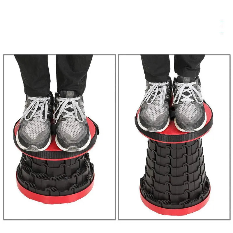 Portable Folding Stool - CompactGo-Red-Nora Luxe