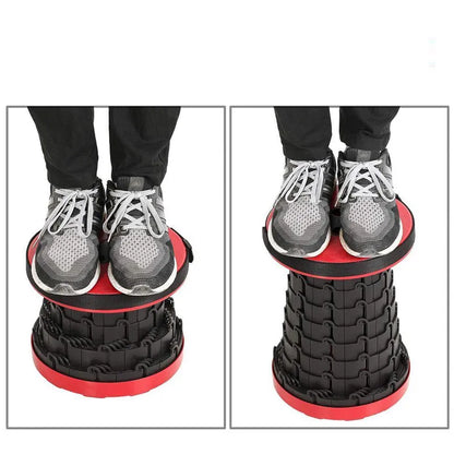 Portable Folding Stool - CompactGo-Red-Nora Luxe