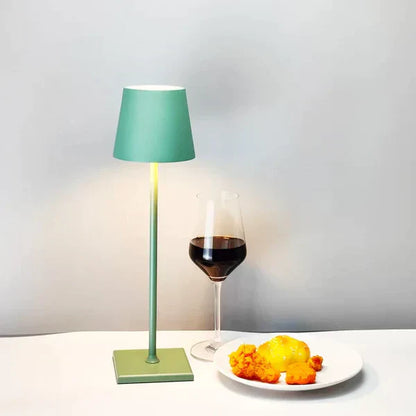 Portable Modern Aluminium Dimmable Table Lamp - LumiNova-Green-Nora Luxe