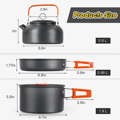 Portable Outdoor Cooking Set - CampEase-A-Nora Luxe