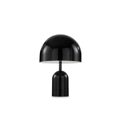Portable Table Lamp with Chrome Finish - ChromeGlow-Black-Nora Luxe