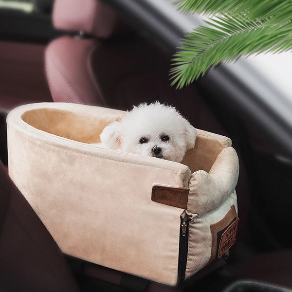 Portable Travel Basket for Small Dogs - TravelBuddy-Beige-Nora Luxe