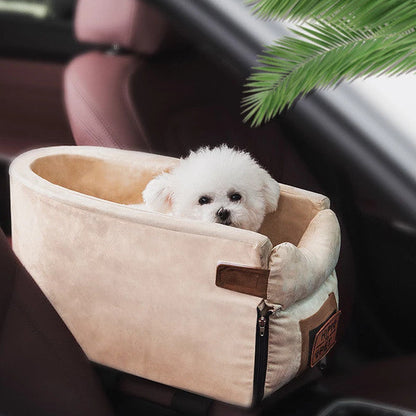 Portable Travel Basket for Small Dogs - TravelBuddy-Beige-Nora Luxe