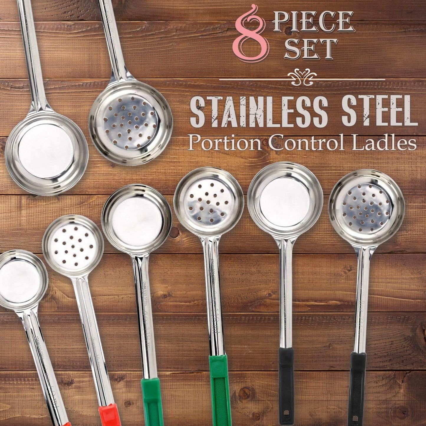 Portion Control Serving Spoons Set – 8-Piece Measuring Spoons-Nora Luxe