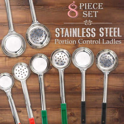 Portion Control Serving Spoons Set – 8-Piece Measuring Spoons-Nora Luxe