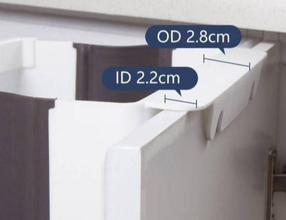 Practical Wall Waste Bin - CleanFold-White-Nora Luxe