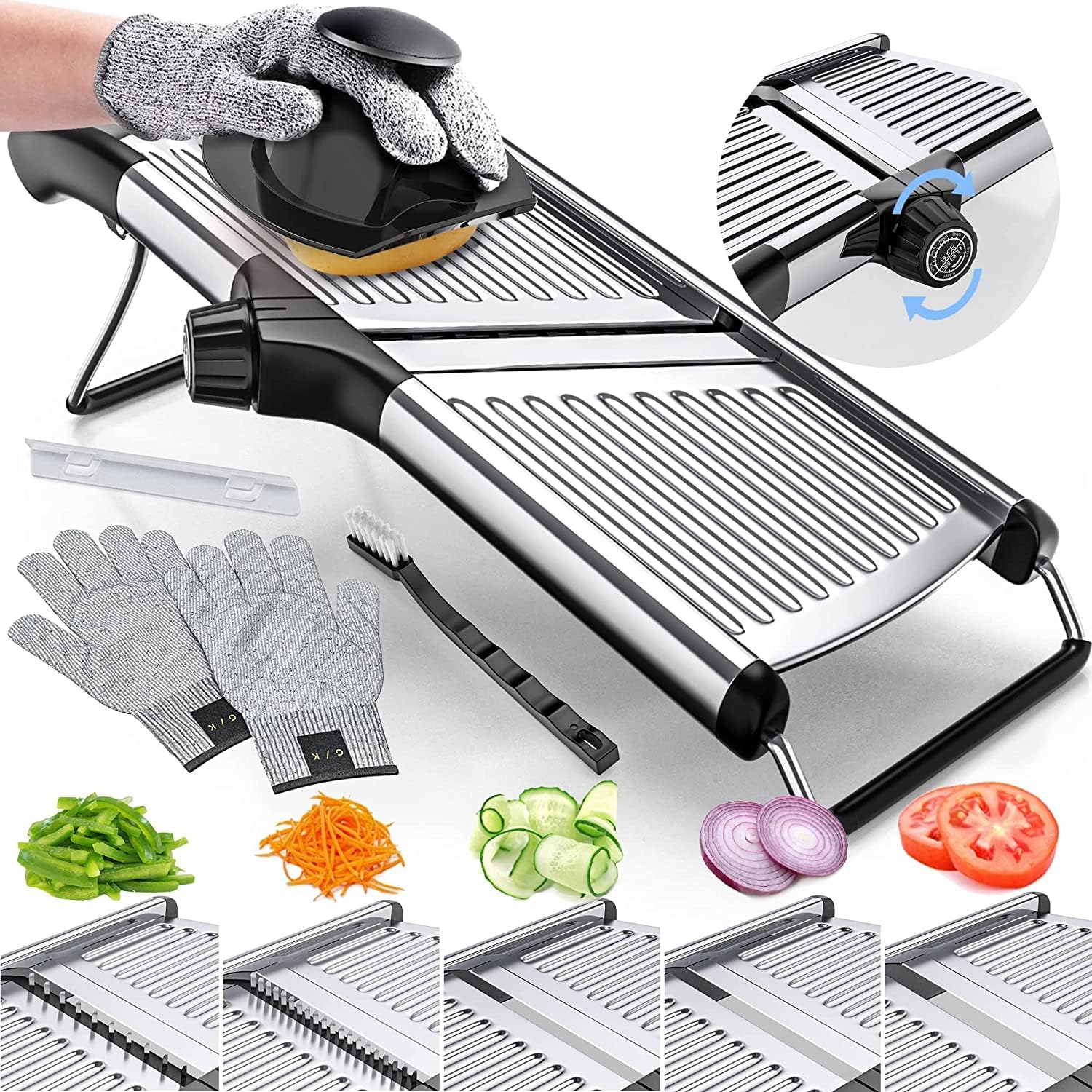Professional Kitchen Slicer with Safety Gloves - Pexav