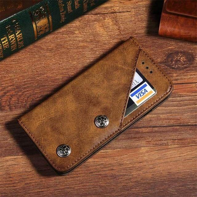 Vintage Leather iPhone Wallet Cover