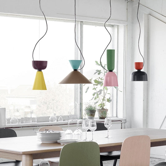 Bright Colored Hanging Pendant Lights - Pexav