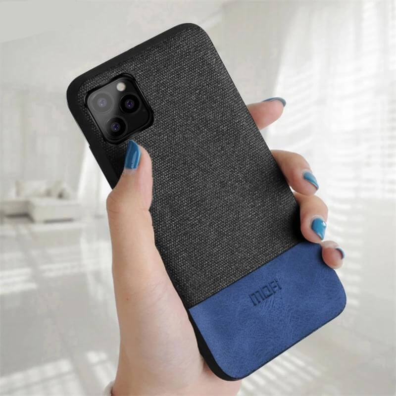 Black Fabric iPhone Phone Covers - Pexav