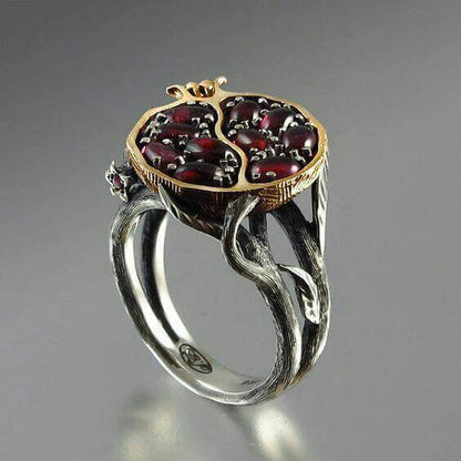 Classic Ruby Gemstone Fruit Cocktail Ring - Pexav