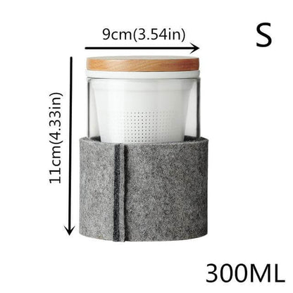 Unique Tea Strainer with Wooden Top