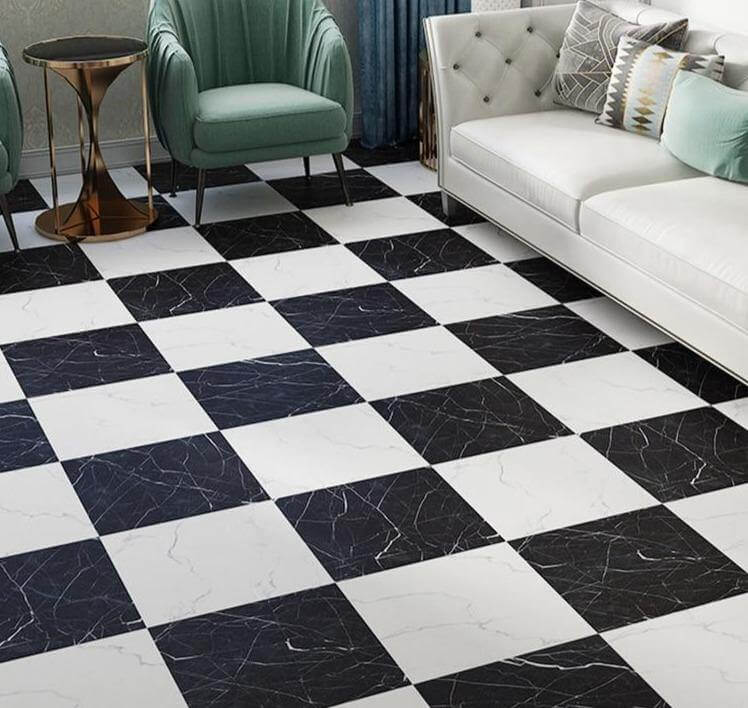 Waterproof Vinyl Floor Tile Decal for Kitchen Bathroom - Pexav