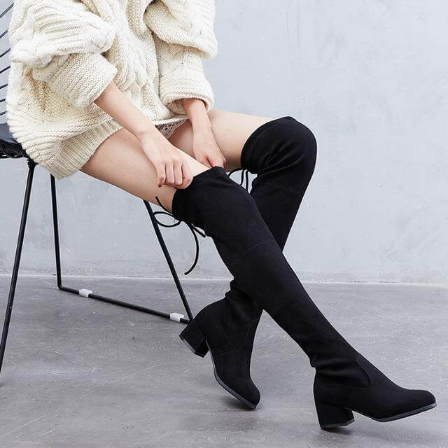 Trendy Tall Knee High Heel Boots