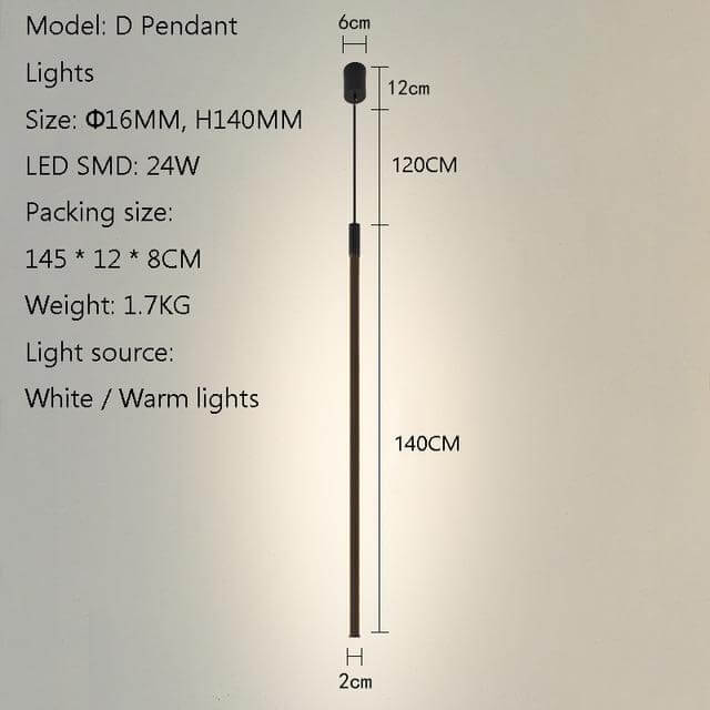 Tall Slim Modern Floor Lighting Lamp